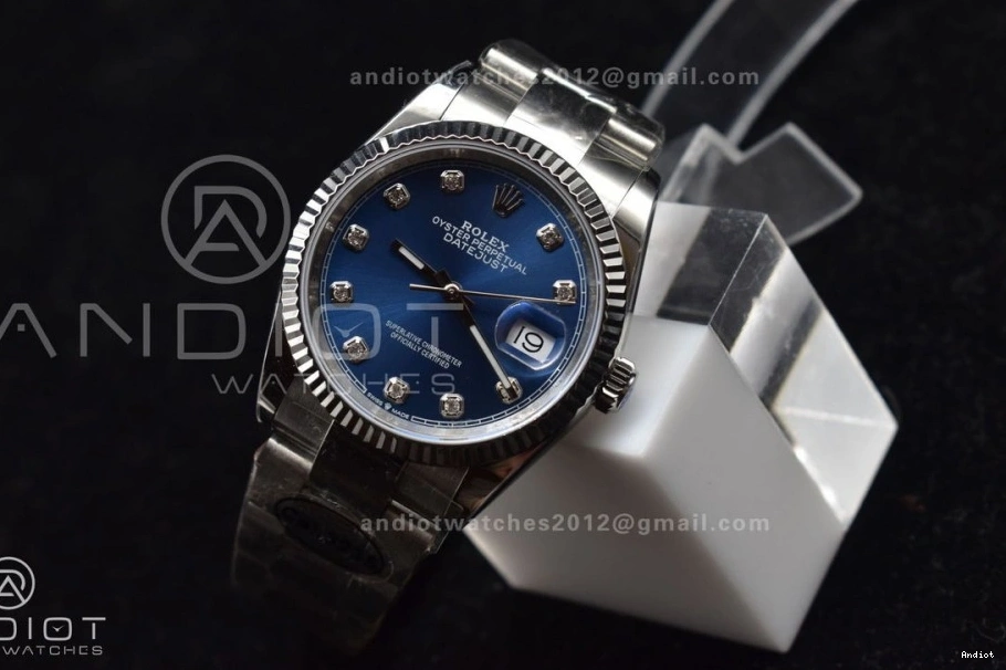 DateJust Steel Best 904L Diamonds Oyster on Blue 36 1:1 SA3235 Edition Bracelet Dial DIWF 0308